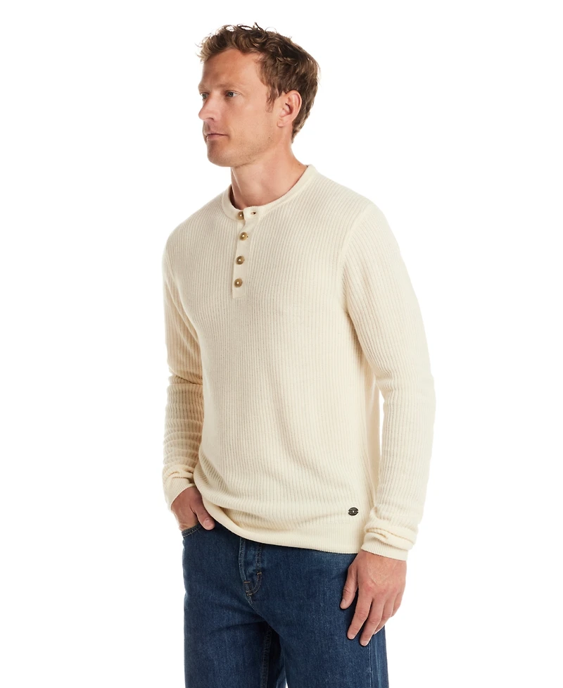 Weatherproof Vintage Men's Soft Touch Henley Sweater