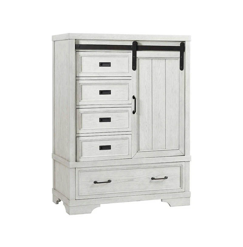 Westwood Design Foundry Traditional Wood Chifferobe in White Dove