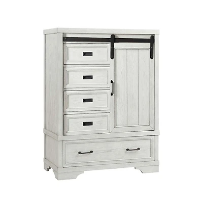 Westwood Design Foundry Traditional Wood Chifferobe in White Dove