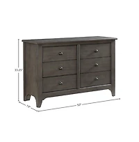 Taylor 6-Drawer Dresser, Dusk