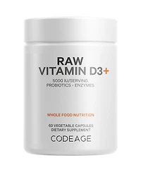 Codeage Raw Vitamin D3+ High Potency 5000 Iu Supplement From Saccharomyces Cerevisiae