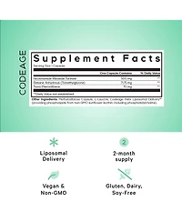 Codeage Liposomal Nicotinamide Riboside+ Supplement - 500 mg Nicotinamide Riboside - Betaine Anhydrous, Trans-Pterostilbene
