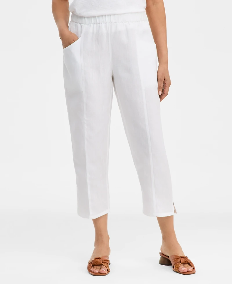 Charter Club Petite Woven Tapered Fit Pants, Macy's Exclusive
