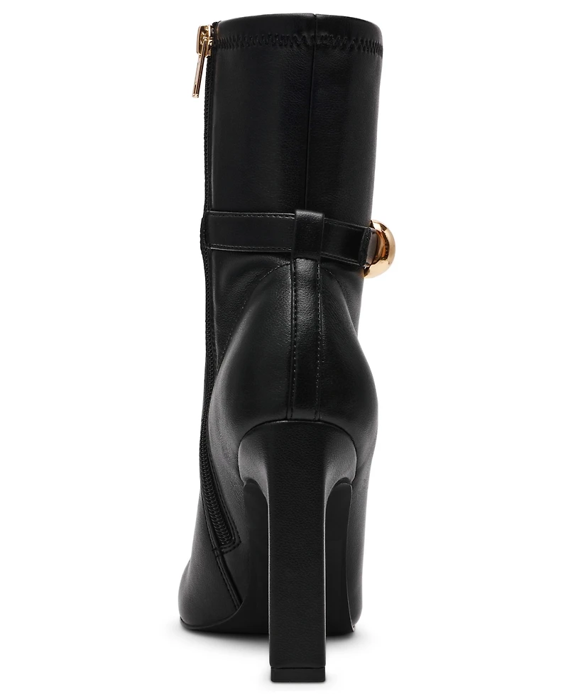 Steve Madden Women's Aroma-b Studded High-Heel Dress Booties