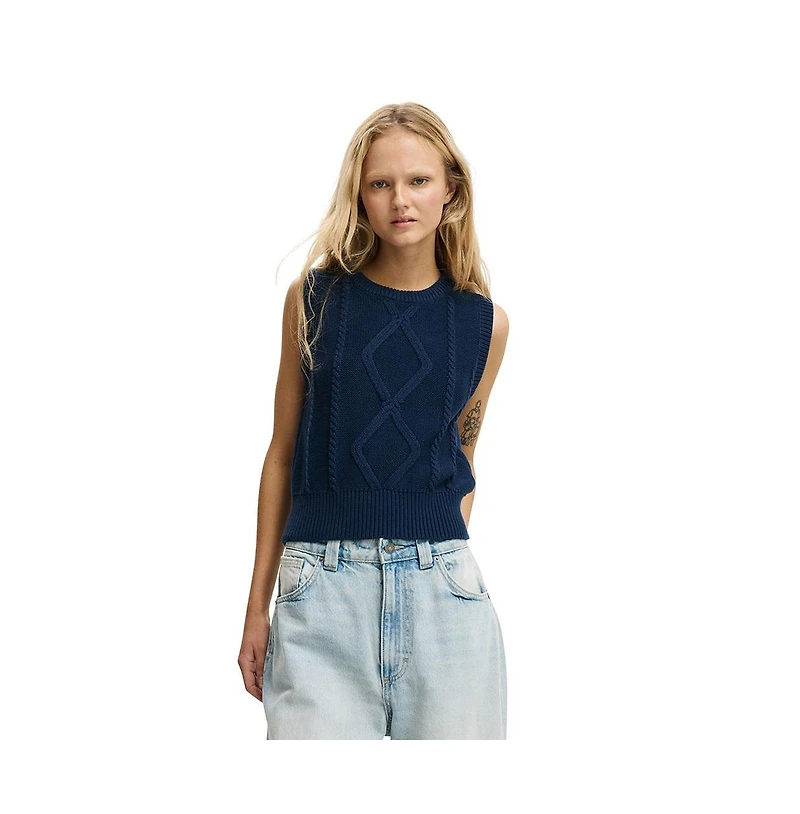 Cotton On Women's Cable Vest