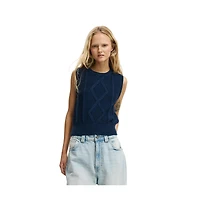 Cotton On Women's Cable Vest