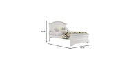 Westwood Design Olivia Traditional Wood Complete Full Bed in Brushed White