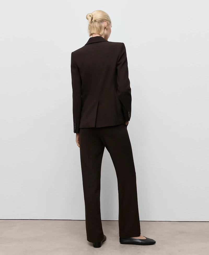 Mango Women's Straight-Fit Suit Pants