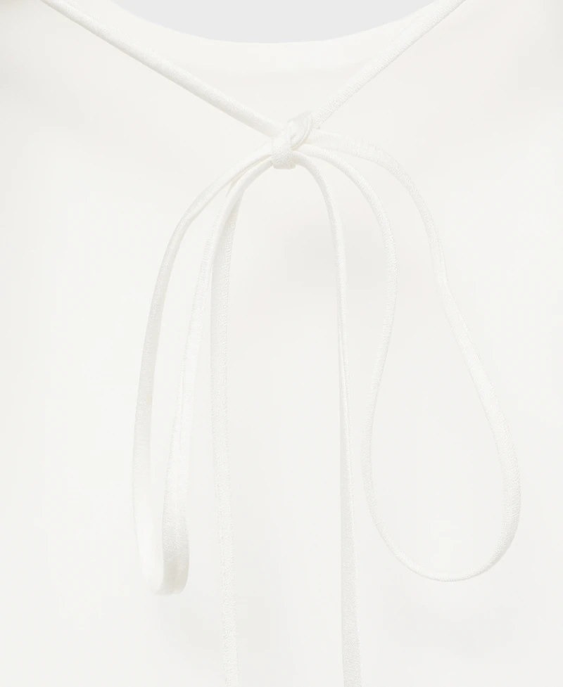 Mango Women's Asymmetrical Satin Top