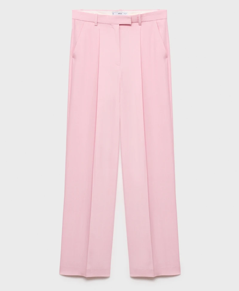 Mango Women's Wide Leg Suit Pants