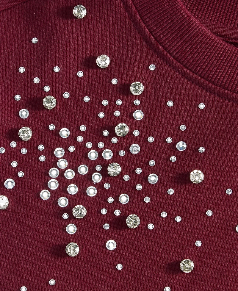 I.n.c. International Concepts Women's Embellished French Terry Sweatshirt, Macy's Exclusive