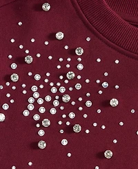 I.n.c. International Concepts Women's Embellished French Terry Sweatshirt, Macy's Exclusive