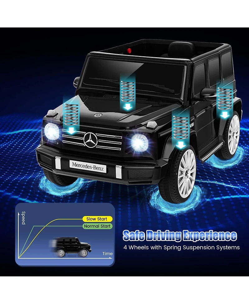 Licensed Mercedes-Benz G500 Kids Ride-on Car 12V Battery Powered Truck Painted