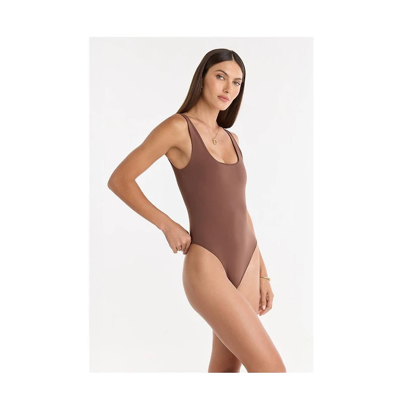 The Noli Shop Womens Loren Bodysuit - Pearl
