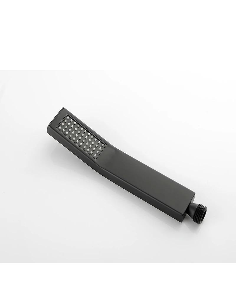 Rainsken Handheld Shower with 28-Inch Slide Bar and 59-Inch Hose,Black