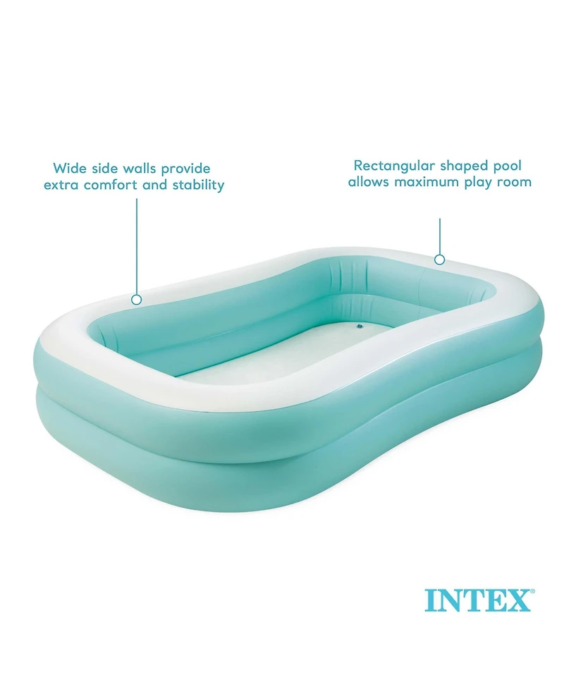 Intex 57181EP 7.5ft x 4.8ft x 18in Aqua Swim Center Inflatable Kiddie Pool