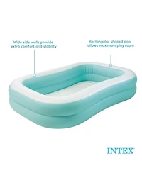 Intex 57181EP 7.5ft x 4.8ft x 18in Aqua Swim Center Inflatable Kiddie Pool