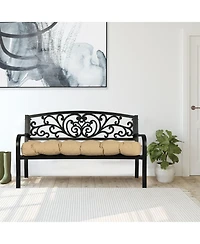 Aoodor 46" x 19.7" 5.1" Outdoor Polyester Tufted Bench Cushion, Water-resistant & Fade-Resistant, Cushion for Love Seat