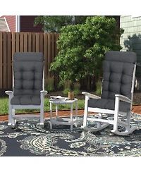 Aoodor Tufted Rocking Chair Cushion, High Back Cushion with Waterproof and Fade-Resistant, Set of 2