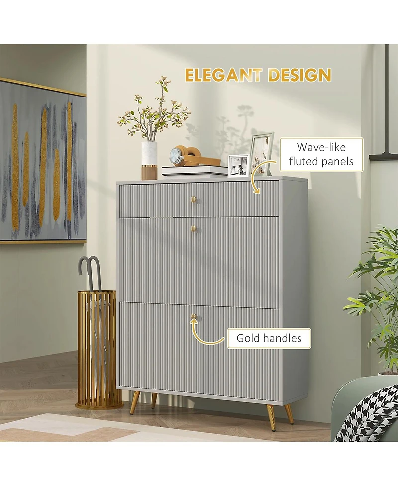 Slickblue Shoe Cabinet with Adjustable Shoe Rack for Organized and Space-Saving Storage For Entryway