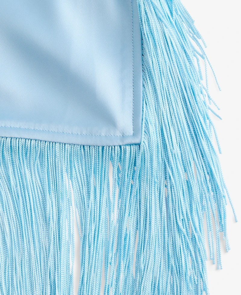 I.n.c. International Concepts Women's Cowl-Neck Fringe-Hem Midi Dress, Created for Macy's