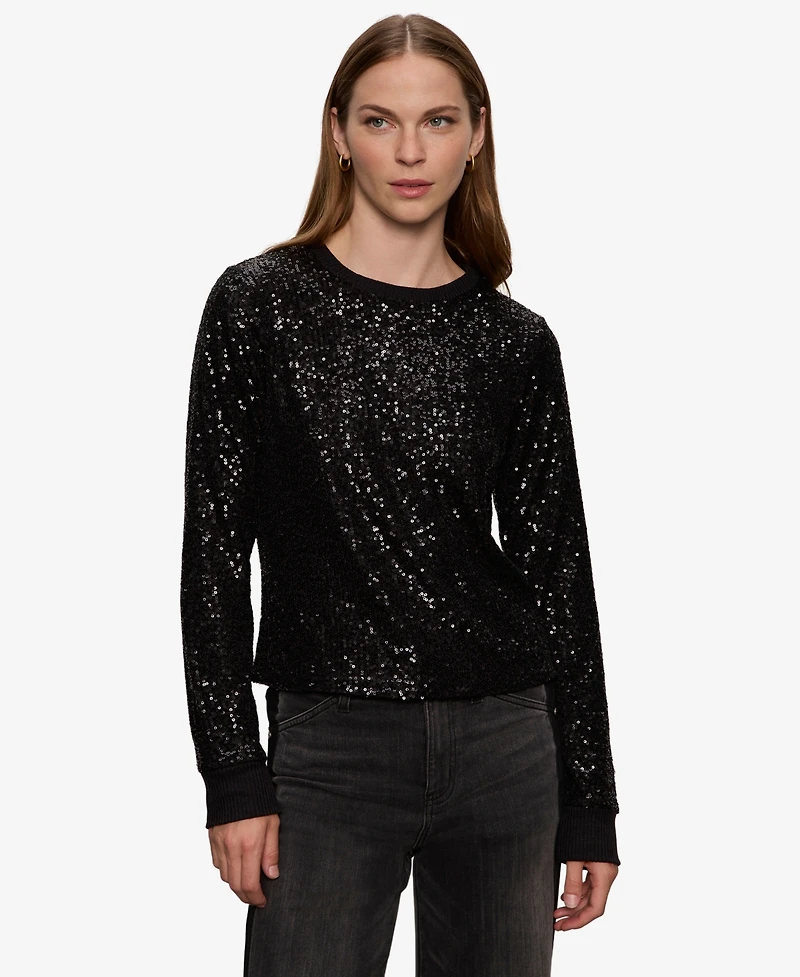 Sanctuary Women's Sparkle Together Sequin Top