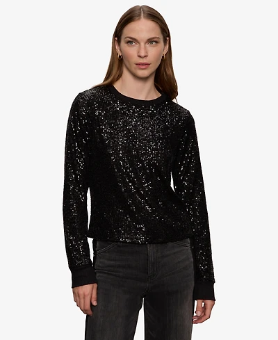 Sanctuary Women's Sparkle Together Sequin Top