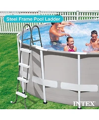 Intex Steel Frame Above Ground Swimming Pool Ladder for 48 Inch High Wall Pools