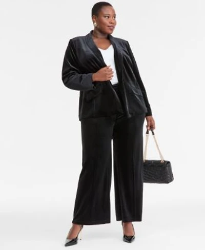 I.N.C. International Concepts Plus Size Velvet Blazer Wide Leg Pants Macys Exclusive