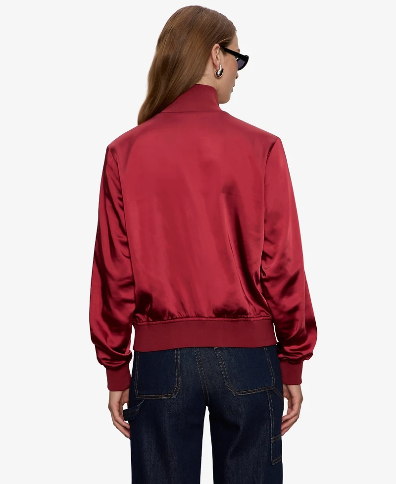 Sanctuary Women's Long Sleeve Satin Track Jacket