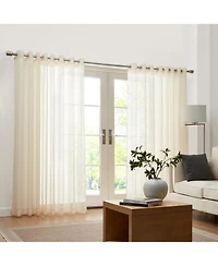 Elrene Home Fashions Carmen Sheer Extra Wide Indoor/Outdoor Sheer Window Curtain