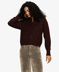 Sanctuary Women's Boucle Long Sleeve Cardigan Sweater
