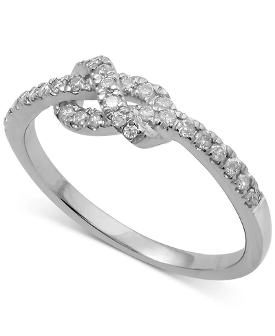Diamond Knot Band (1/4 ct. t.w.) 14k Rose, Yellow or White Gold