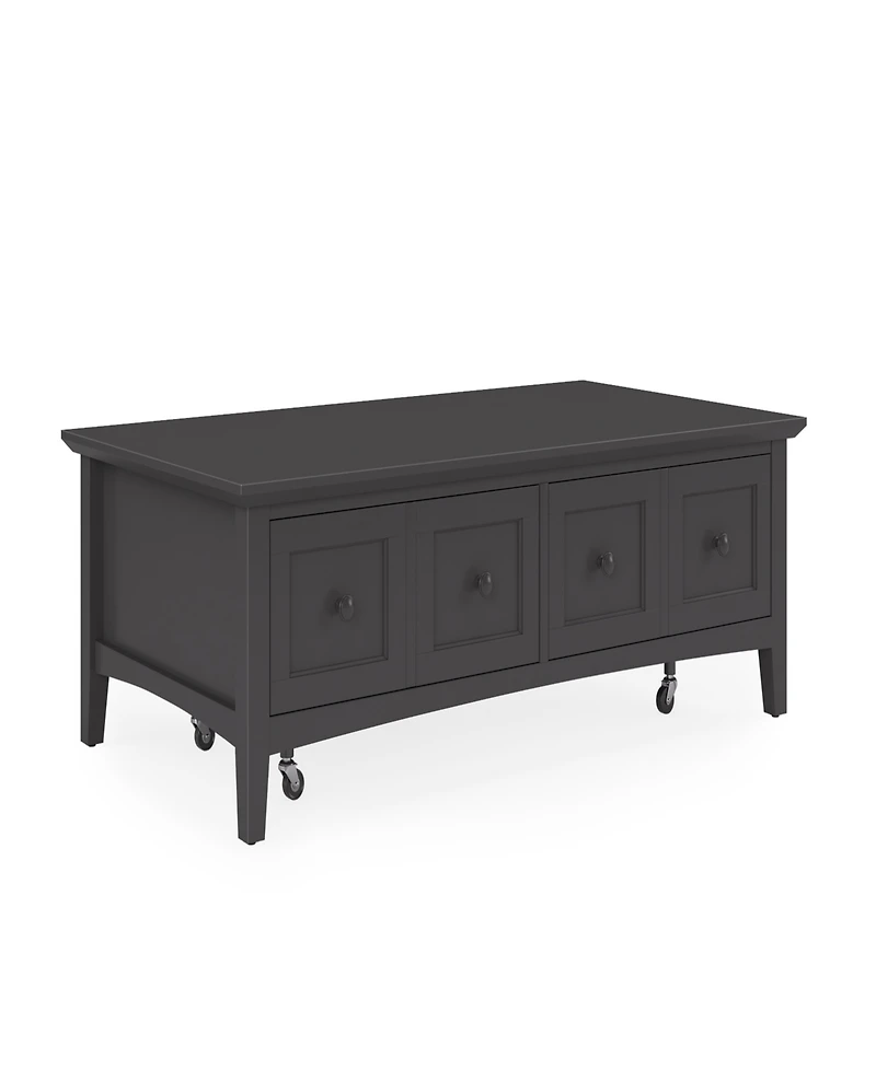 Furniture 55" Solid Wood Hedworth Rectangle Coffee Table