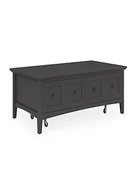 Furniture 55" Solid Wood Hedworth Rectangle Coffee Table