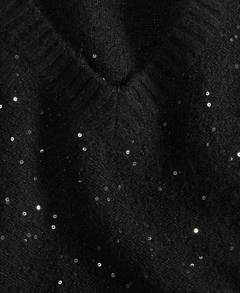 I.n.c. International Concepts Women's Roving Sequin V-Neck Sweater, Macy's Exclusive