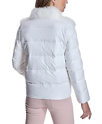 Julia & Stella by Maximilian Women's Cashmere Goat Trimmed Puffer Jacket