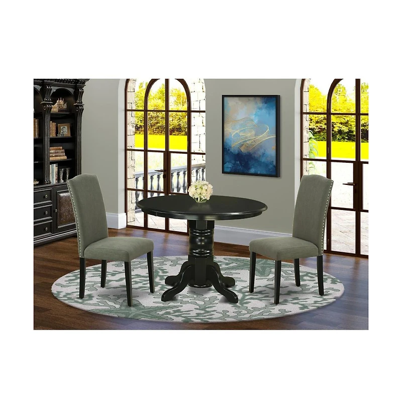 East West Furniture Dining Room Set Black