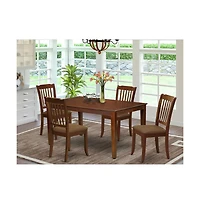 East West Furniture Dining Room Set Mahogany