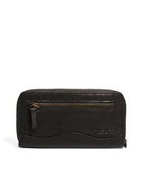American Leather Co Rye Large Zip Around Wallet