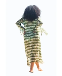 Fashion-szn Curve Women's Tie Dye Ruffle Resort Kaftan