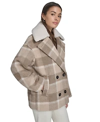 Levi's Women's Plaid Peacoat