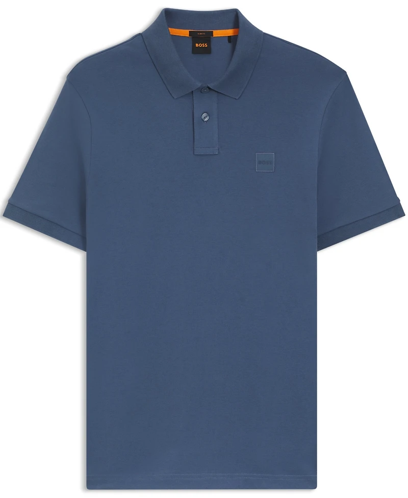 Boss by Hugo Men's Slim-Fit Stretch-Cotton Logo Patch Polo Shirt