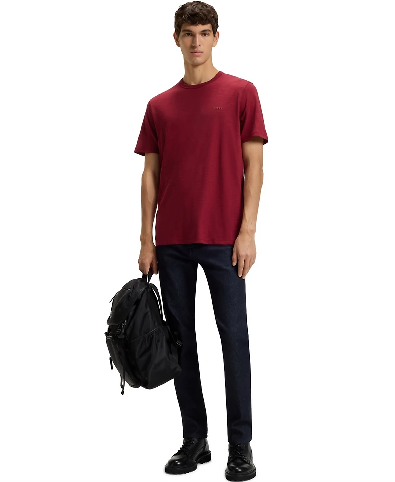 Boss by Hugo Men's Slub-Cotton Logo Detail T-Shirt
