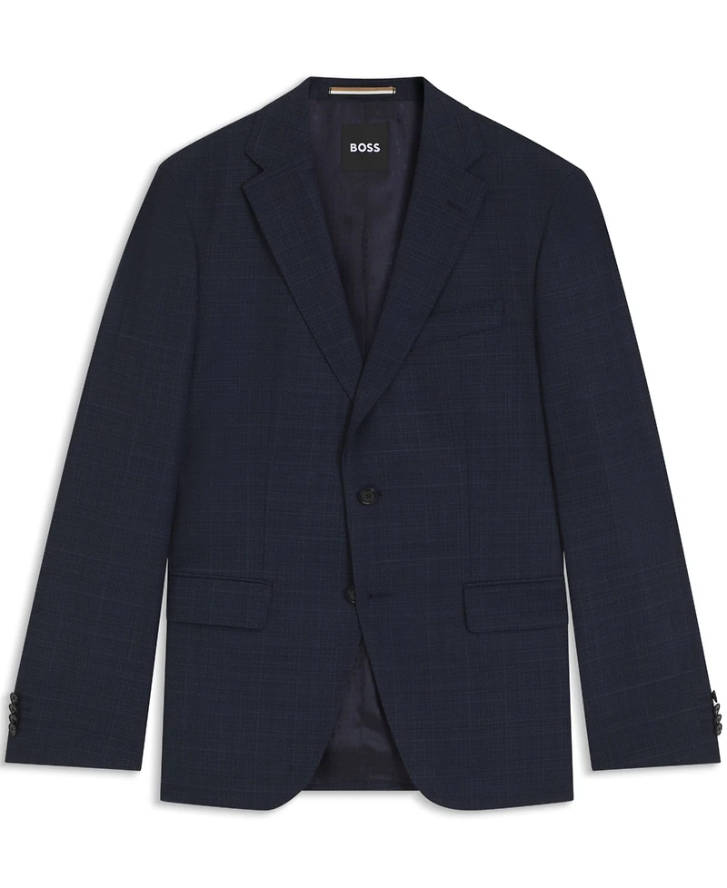 Boss by Hugo Men's Checked Virgin Wool Slim-Fit Blazer