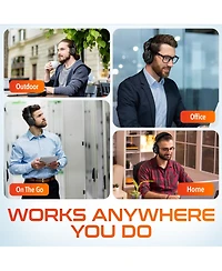 Delton M201 Wireless Active Noise Cancelling Over-Ear Bluetooth Headset (DBHM201D)