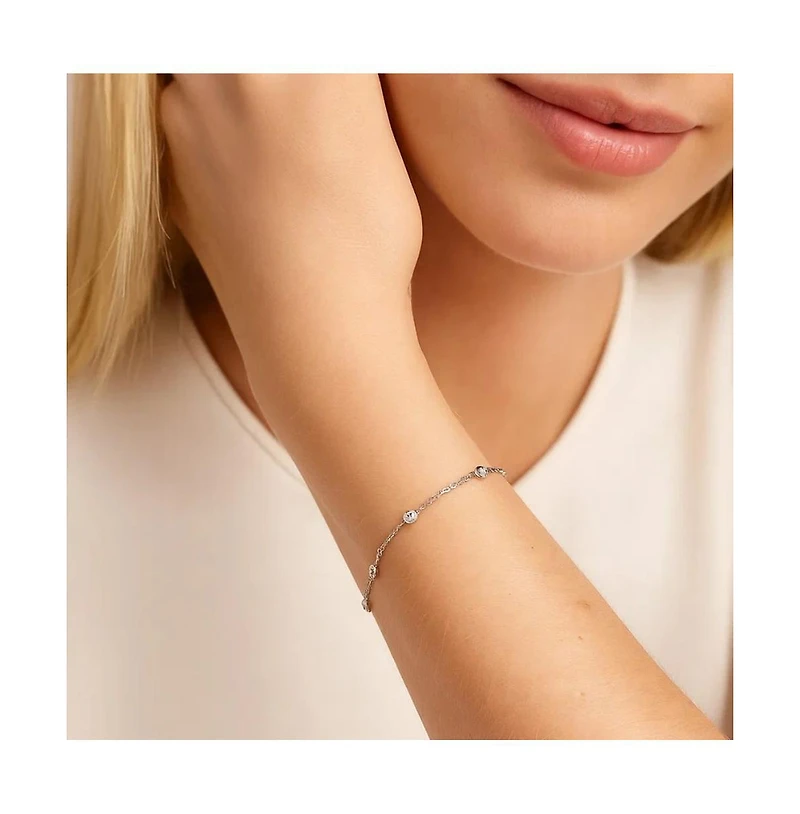 Cosmic Halo Bezel Classic Cubic Zirconia Bracelet