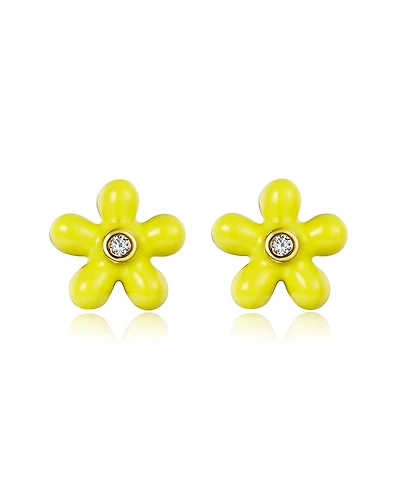 Anna Zuckerman Petit Rosie Earrings in Yellow