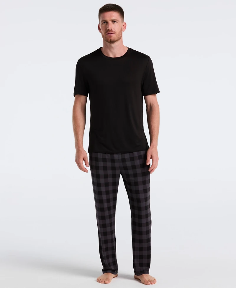 Perry Ellis Portfolio Men's Deluxe Touch Buffalo Plaid Sleep Pants