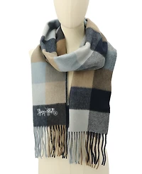 Coach Women's Multicolored Check Muffler Scarf